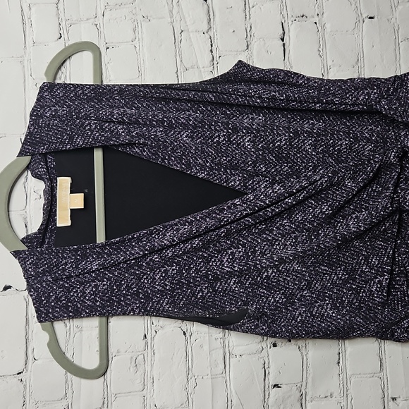 Michael Kors Sleeveless V Neck Faux Wrap Dress Medium - Picture 2 of 10